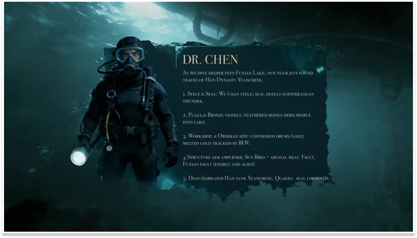 任务引导原稿，以 Dr. Chen 角色形象配合文字介绍探索背景。
