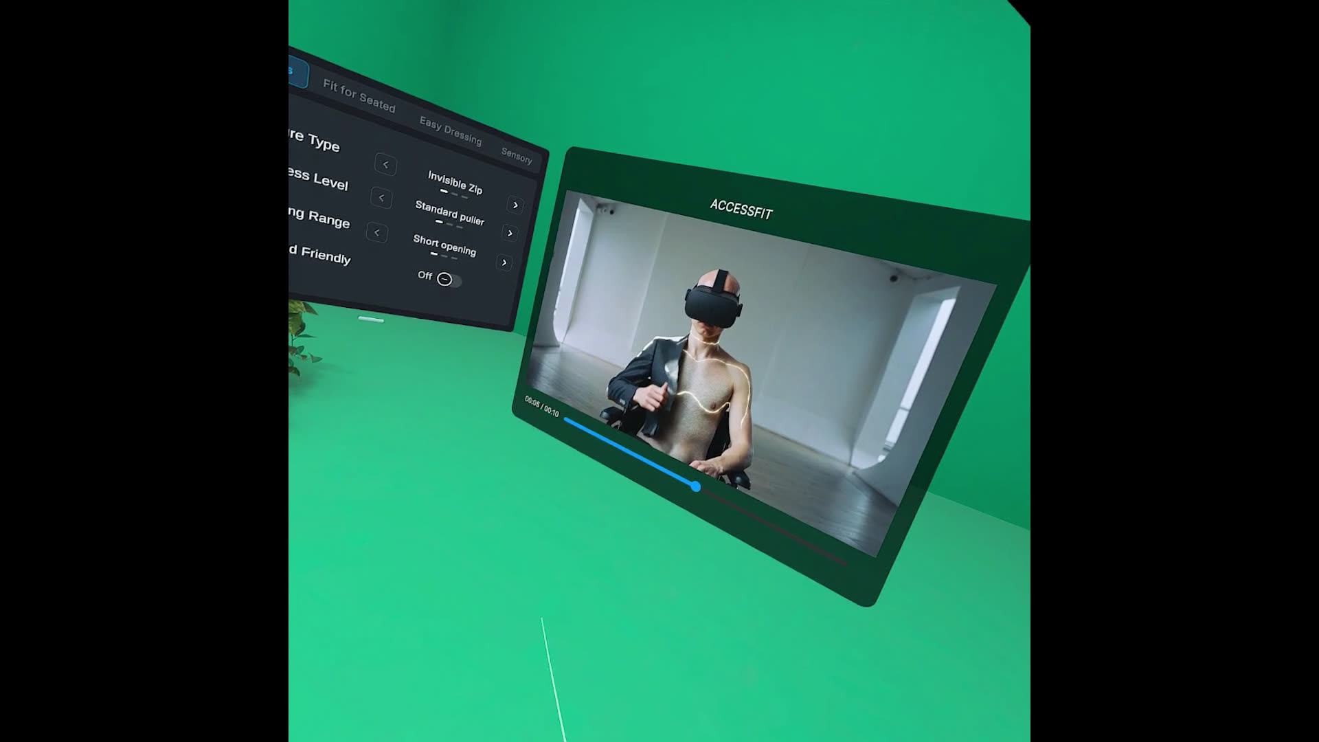 Quest 中的 AccessFit 早期原型视角二。